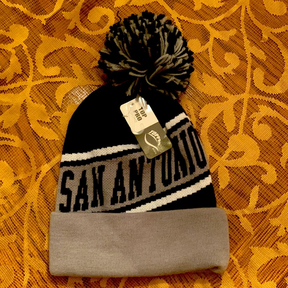 Toboggan blue and grey San Antonio! Soft and warm and ready to wear out!